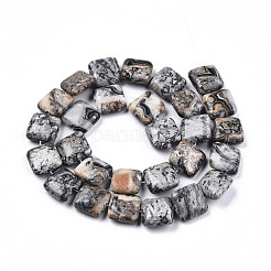 Natural Map Stone/Picasso Stone/Picasso Jasper Beads Strands&nbsp;G-N326-140H