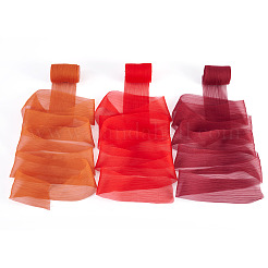 3 Rolls 3 Colors Wrinkle Polyester Ribbon&nbsp;OCOR-TA0002-98D