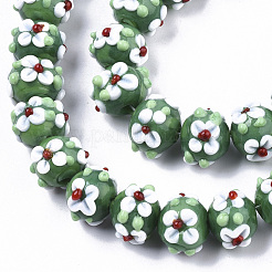 Handmade Lampwork Beads Strands&nbsp;LAMP-N021-001D