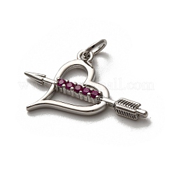 Brass Micro Pave Cubic Zirconia Pendants&nbsp;KK-Z072-82P-01