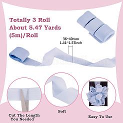 3 Rolls Frayed Polyester Ribbon&nbsp;OCOR-TA0002-97A