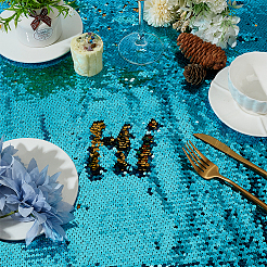 Polyester Sequin Fabric&nbsp;DIY-WH0028-74C