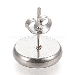 Non-Tarnish 304 Stainless Steel Stud Earring Settings&nbsp;STAS-K202-05D-P