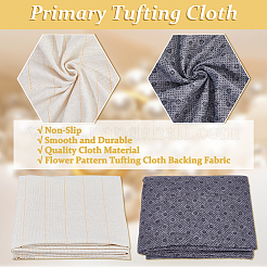 Flower Pattern Tufting Cloth Backing Fabric&nbsp;AJEW-WH0016-40