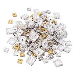 200Pcs 5 Styles Brass Rhinestone Spacer Beads&nbsp;KK-TA0003-39