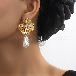 Alloy & Plastic Pearl Dangle Stud Earrings&nbsp;WG9F210-01