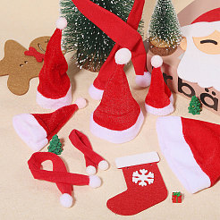14Pcs 14 Styles Christmas Velvet Wine Bottle Cover Decoration&nbsp;AJEW-CA0004-47