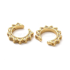 Rack Plating Brass Micro Pave Cubic Zirconia Cuff Earrings&nbsp;EJEW-P226-01G
