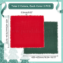 6Pcs 2 Colors Square Cotton Table Runner&nbsp;DIY-GA0007-08