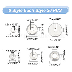 180Pcs 6 Styles 202 Stainless Steel Spacer Beads Sets&nbsp;STAS-AR0001-67