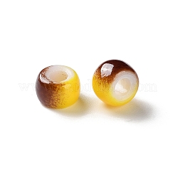 Spray Painted ABS Plastic European Beads&nbsp;KY-G033-02A-12