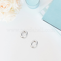 2Pcs 925 Sterling Silver Spring Gate Rings&nbsp;STER-CN0001-46