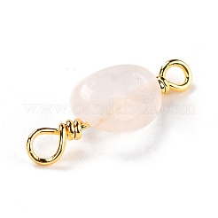 Natural Rose Quartz Links Connectors&nbsp;G-K316-02E-G-RS