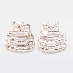Alloy Open Back Bezel Pendants&nbsp;PALLOY-P166-18RG