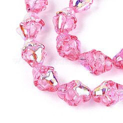 Electroplate Transparent Glass Beads Strands&nbsp;X-EGLA-N020-03E