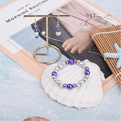 12 Strands 12 Styles Baking Paint Pearlized Glass Pearl Round Bead Strands&nbsp;HY-CW0001-03B