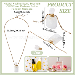 1Pc Natural Quartz Crystal Perfume Bottle Necklaces&nbsp;NJEW-PH0001-37B-02