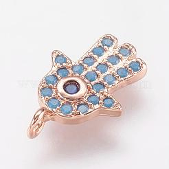 Brass Micro Pave Cubic Zirconia Charms&nbsp;ZIRC-G104-16