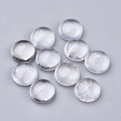Natural Quartz Crystal Cabochons&nbsp;G-P393-R50-12MM-A-1