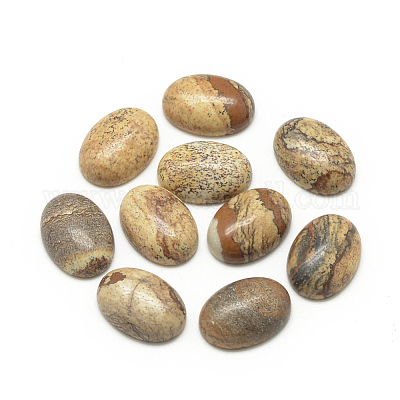 Natural Picture Jasper Cabochons&nbsp;G-R415-13x18-42-1
