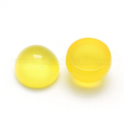 Natural Yellow Agate Cabochons&nbsp;G-P393-R06-4mm-1