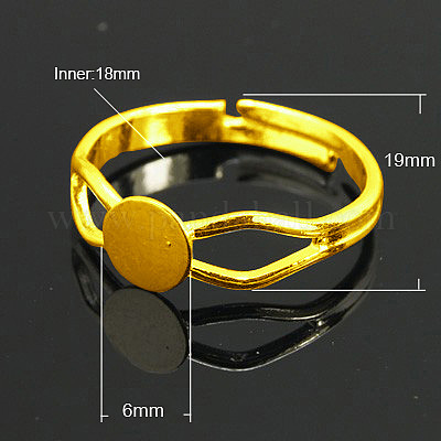Brass Ring Components&nbsp;KK-C3044-6mm-G-1