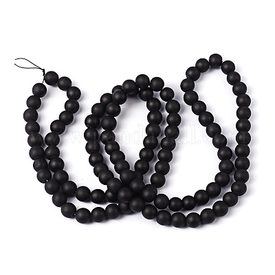 Baking Paint Transparent Glass Bead Strands&nbsp;GLAA-S031-8mm-38-1