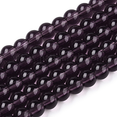 Transparent Glass Beads Strands&nbsp;GLAA-T032-T8mm-03-1