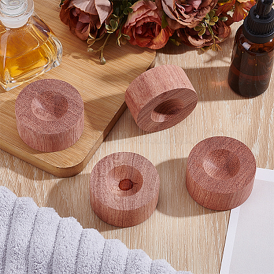 Flat Round Wooden Aromatherapy Diffuser&nbsp;AJEW-WH0077-209-1