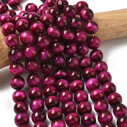 Natural Rose Tiger Eye Beads Strands G-G099-10mm-12-1