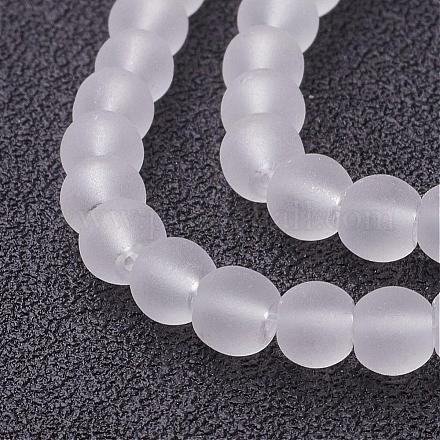 Baking Paint Transparent Glass Bead Strands X-GLAA-S031-4mm-13-1
