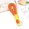 Weave Knot Plush Lanyard, Wrist Strap Keychain, Orange, 40~70mm