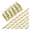 Polyester Ribbon, Floral Pattern, Flat, Garment Accessories, Yellow, 3/4 inch(18x1.5mm)