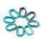 Acrylic Linking Rings, Quick Link Connectors, Imitation Gemstone Style, For Cable Chains Making, Oval, Turquoise, 18.5x11.5x5mm, Inner Measure: 14x7mm, about 1130pcs/500g