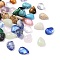 Natural & Synthetic Mixed Gemstone, Mixed Dyed and Undyed, Teardrop, 8x6x3mm