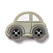 Silicone Focal Beads, Car, Dark Gray, 21.5x32x8mm, Hole: 2.5mm