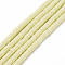 Handmade Polymer Clay Bead Strands, Heishi Beads, Disc/Flat Round, Lemon Chiffon, 4x0.5~1mm, Hole: 1.5mm, about 320~447pcs/strand, 15.74~16.92 inch