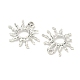 Tibetan Style Alloy Sun Pendants&nbsp;X-TIBEP-M020-09AS-3