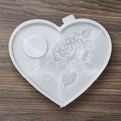 Heart Shaped with Rose Tealight Candle Holder Silicone Molds&nbsp;LS-SIL-Z018-02