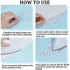 5Pairs Embroidery Thread Clothing Patches&nbsp;PATC-GF0001-97A