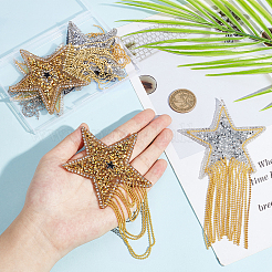 6Pcs 6 Style Star Hotfix Resin Rhinestone(Hot Melt Adhesive On the Back)&nbsp;DIY-PH0006-99