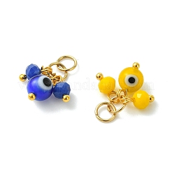 Evil Eye Lampwork & Glass Pendants&nbsp;PALLOY-JF05545