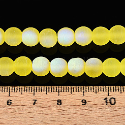 Frosted Transparent Glass Beads Strands&nbsp;LS-GLAA-T032-T8mm-MBB12