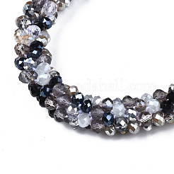 Glass Beaded Crochet Stretch Bracelet&nbsp;BJEW-T016-09