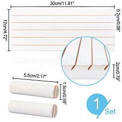 5-Slot Wood Slant Back Earring Display Stands&nbsp;EDIS-WH0021-36D