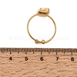 Trapezoid 304 Stainless Steel Open Cuff Bangle Makings with Bezel Tray&nbsp;SA-CBABF3F-02G-05