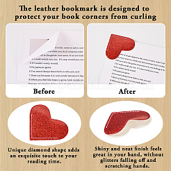 Glitter PU Lerther Bookmark&nbsp;AJEW-TAC0040-03A