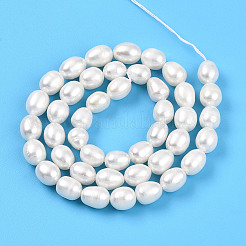 Natural Cultured Freshwater Pearl Beads Strands&nbsp;PEAR-N012-07W