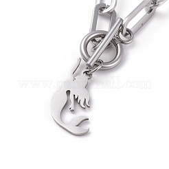 Tarnish Resistant 304 Stainless Steel Charm Bracelets&nbsp;BJEW-JB05033-05