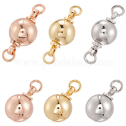 12Pcs 3 Colors Brass Screw Clasps&nbsp;KK-BBC0019-28